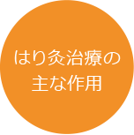 はり灸治療の主な作用